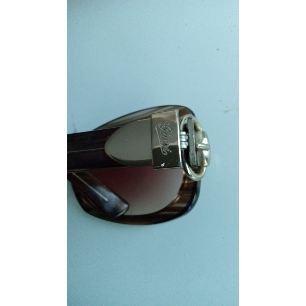 Gucci Sunglasses Brown Oval Frames Designer Eyewear Fashion Shades - Picture 9 of 16